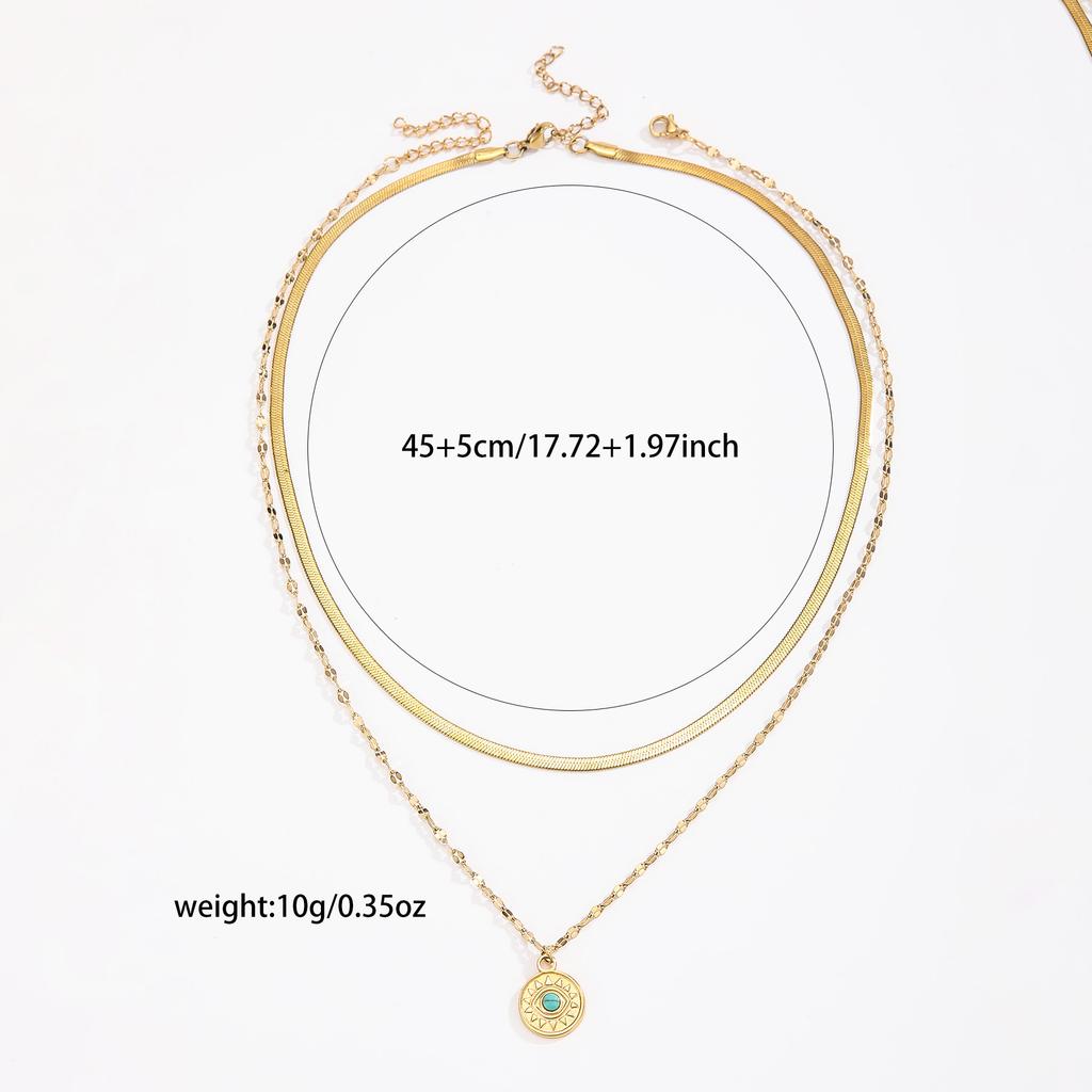 Atoztide Fashion Bohemian Style Ocean Series Pendant Necklace for Women Stainless Steel Multiple Styles Necklace Jewelry Gift