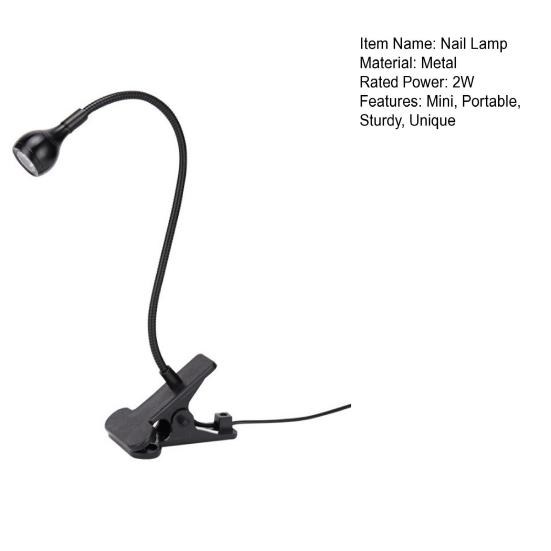 Nail UV Curing Light Mini Portable USB Charging Sturdy Metal Long Lifespan Nail Gel Lamp for Home Salon Use