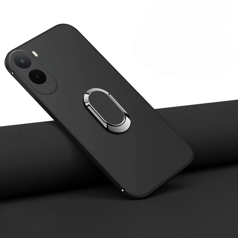 Чехол для Xiaomi Poco C81 Pro с кольцом-подставкой из металла, Чехол для телефона с подставкой, Автомобильный держатель, Матовый мягкий силиконовый корпус для телефона Xiaomi Poco C81 Pro