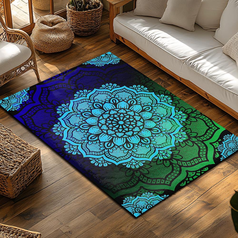 Boho Rug Indoor Outdoor Washable Area Rug Non Slip Carpet Living Room Decor Farmhouse Entryway Mat Modern Patterned Floor Coveri