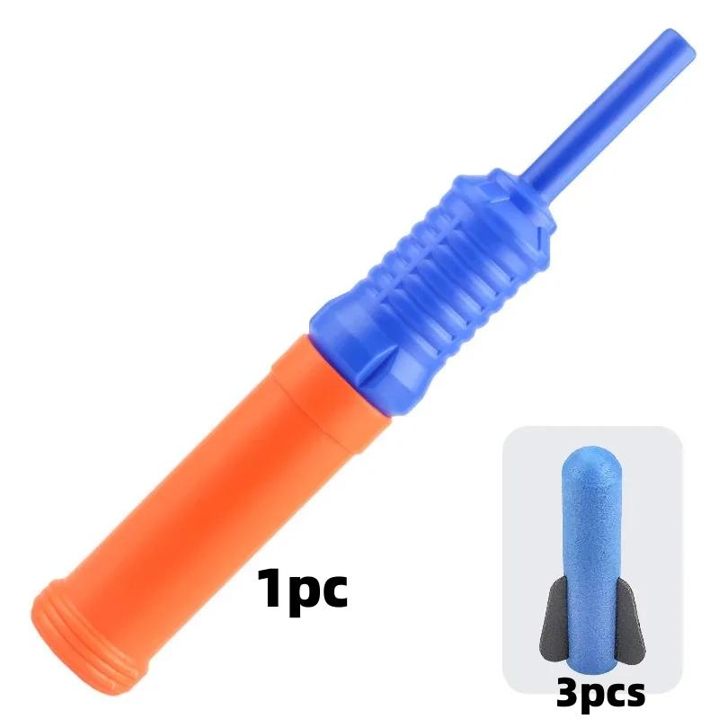 Игровой набор «Пусковая установка для пенных ракет» для детей, подарки на день рождения для игр на открытом воздухе – 3 мягкие ракеты на пусковую установку, дальность полета до 50 футов