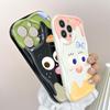 Cute Cartoon Pattern Cream Texture Casing Wavy Edge Soft Silicone Cover Phone Case for Huawei Honor Infinix Tecno iPhone