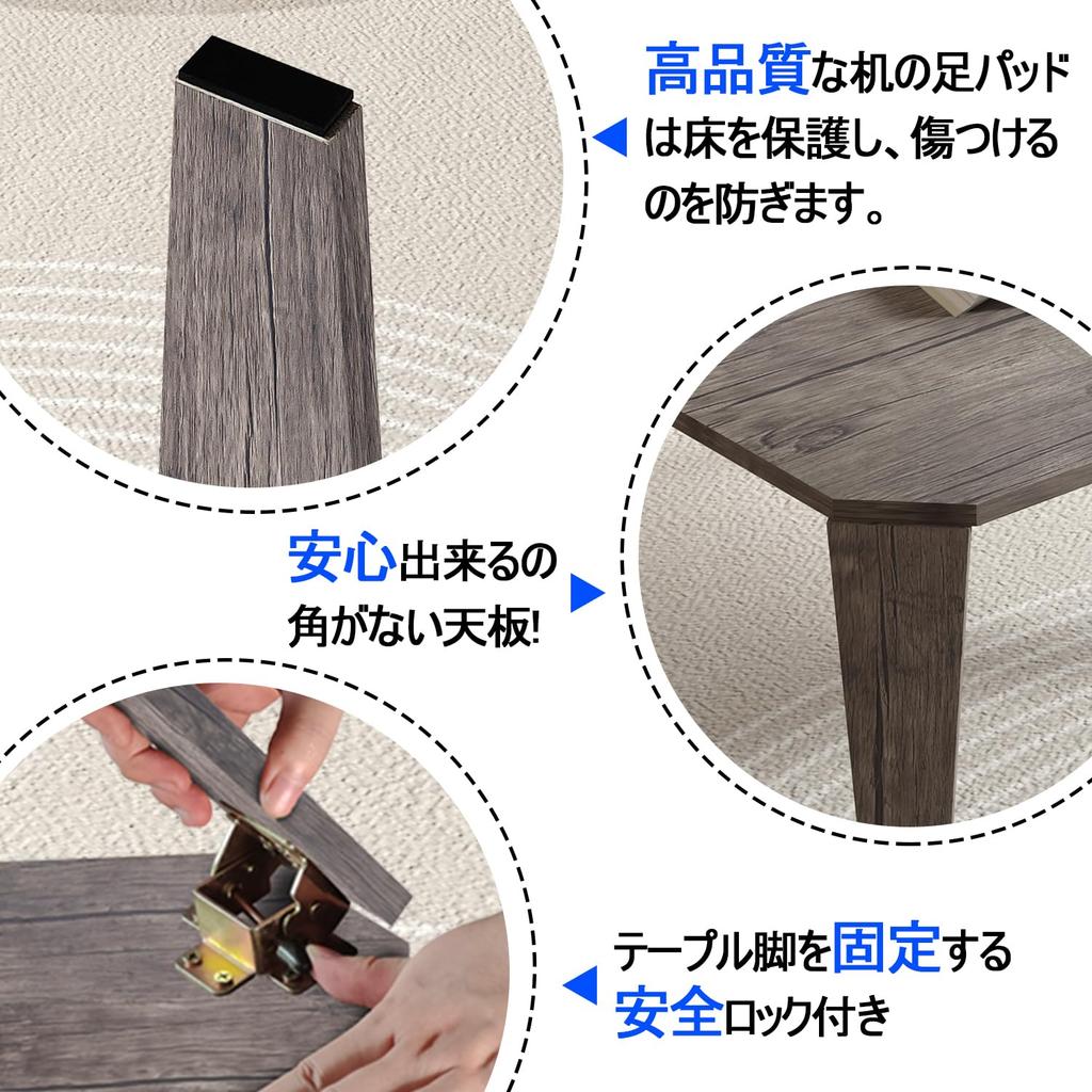 XINYF Folding Center Coffee Mini Low Table with Folding Rounded Suitable for Living Sofa Easy Storage Wide X 40cm Deep X 33cm Table, Table, Table,