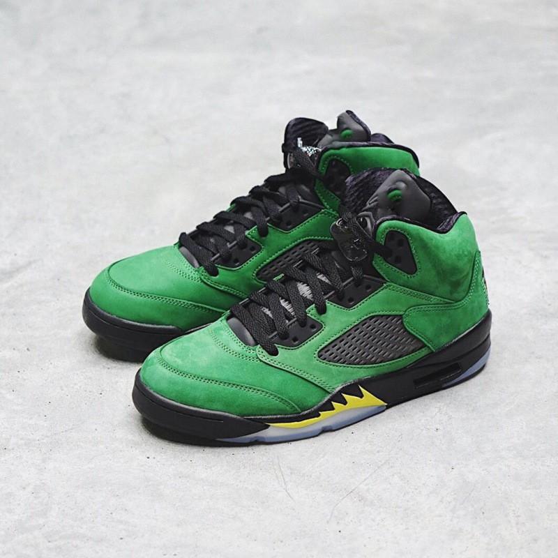 Air 5 Tokyo White Pink NY Oregon Collaboration Reflective Basketball Sneakers Unisex High Top