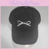 Baseball Winter Plush Cap With Embroidered Butterfly Bow Design For Wear Daily