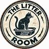 Vintage "The Litter Room" Aluminum Sign - Pack of 1 - Cat Themed Metal Wall Decor for Home, Bar or Farmhouse