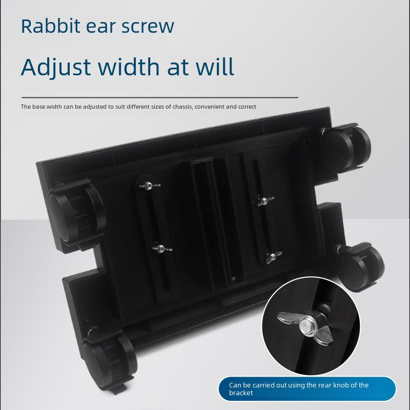 Подставка для настольного компьютера из АБС-пластика на колесах с подвижным шкивом