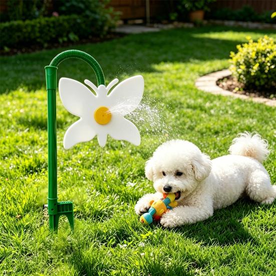 Butterfly Garden Sprinkler, 360-Degree Rotating Lawn Water Sprinkler, Fun Dancing Butterfly Sprinkler for Yard Garden Watering Kids Outdoor Playing