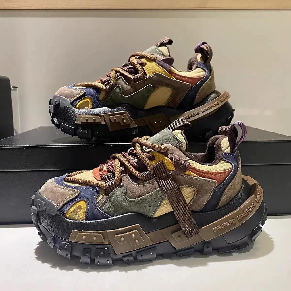 Мужская платформа смешанных цветов повседневная обувь универсальные кроссовки мужские модные кроссовки нескользящие удобные Zapatillas De Hombre 2024