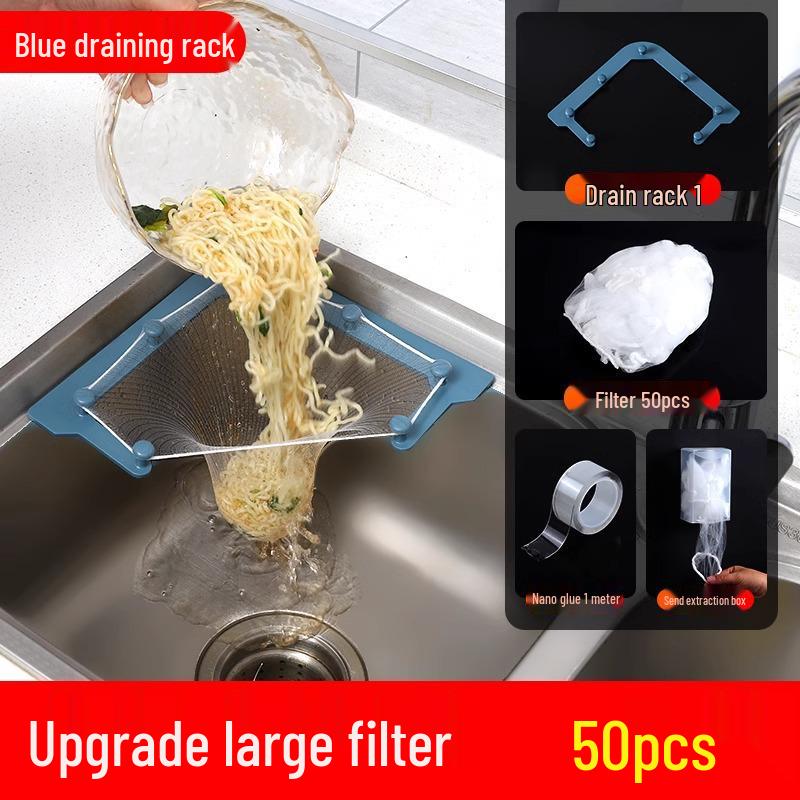Одноразовая треугольная сетка-фильтр для раковины для кухни и мытья посуды