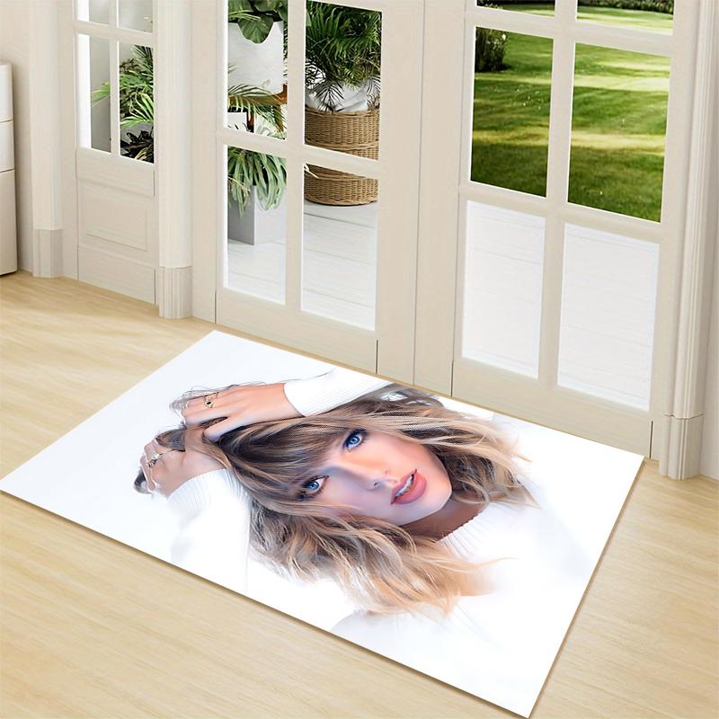 Taylor Swift'S Hair Style Carpet Rug Soft Washable Antislip Home Living Room Sofa Mats Personalized Christmas Rug
