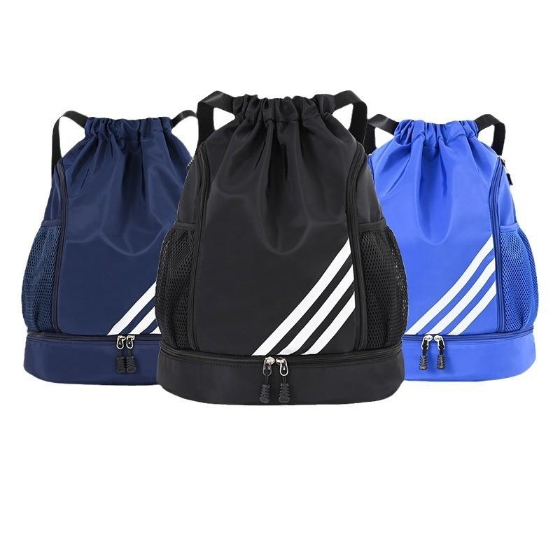 Спортивная фитнес-сумка на шнурке, большая вместимость, разделение на мокрую и сухую одежду, футбольная баскетбольная сумка, походный рюкзак