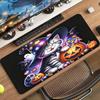 Tabby Cat Witch Hat Pumpkin Bucket Halloween Extended Gaming Pad Non Slip Rubber Base Keyboard Mat Desk Pad For Computer Gamer