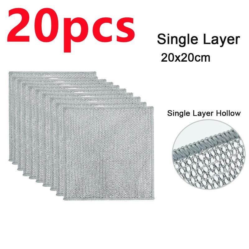 Kitchen Magic Rag for Cleaning, Metal Steel Wire, A Cleaning Rag, Two -layer, Anti -stick, Oil, Iron, A Rag for Washing Dishes, A Rag for Dishes