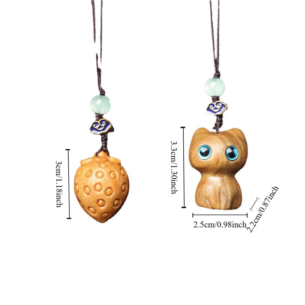 Китайский стиль сандалового дерева брелок кулон брелок ремешок милый мобильный телефон кольцо для женщин