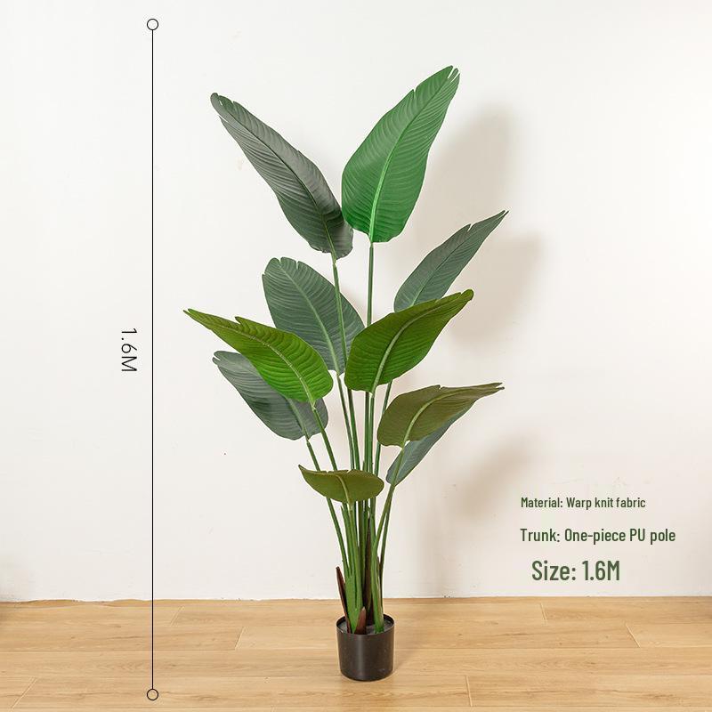 Растение искусственное в горшке Птица Рая в скандинавском стиле, Декор для дома, Пальма путешественника, Бонсай