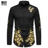 Hot Selling Fashion Men's Long Sleeve Shirt Four Seasons Single-breasted Cardigan 1D Digital Printed Top