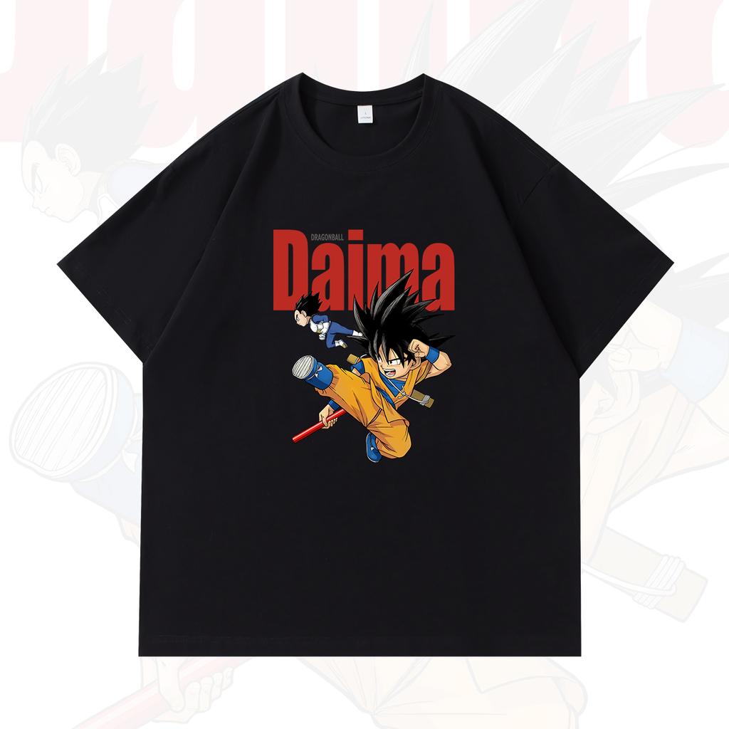 Футболки с коротким рукавом для мужчин и женщин Dragon Ball Аниме Мерч Чистый хлопок Супер Сайян Гоку Модные летние с коротким рукавом
