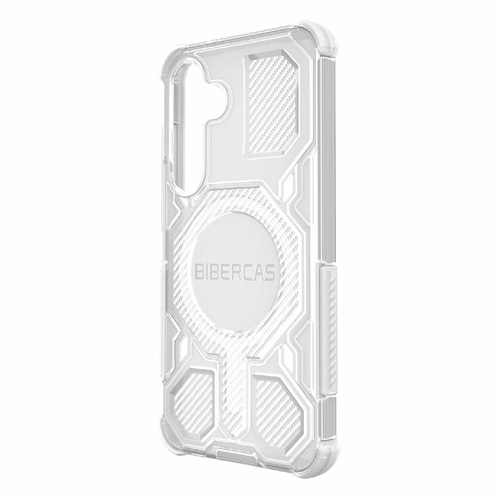 BIBERCAS J-16 Transparent Series For Samsung Galaxy S25 Case Compatible with MagSafe TPU+PC Phone Cover