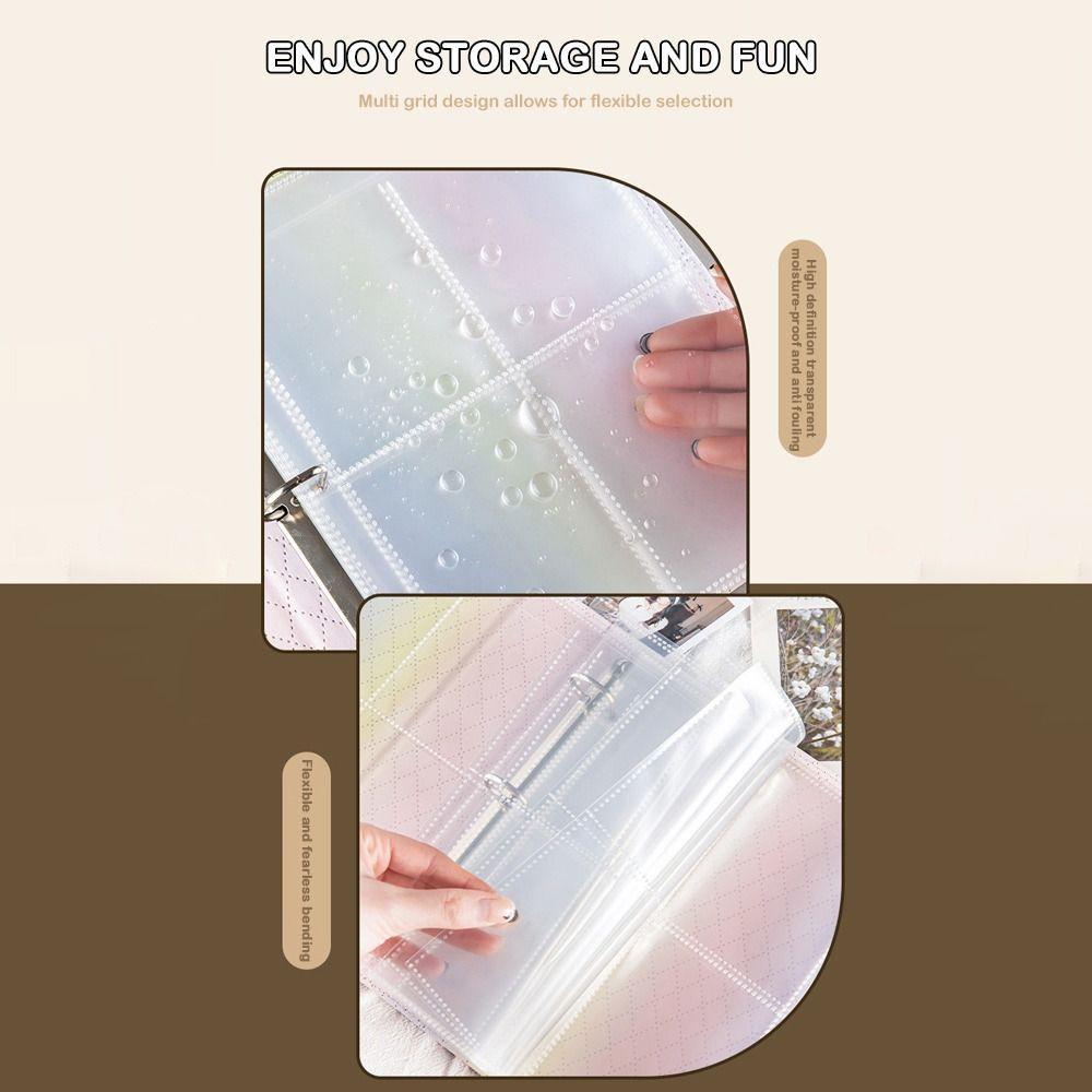 10 шт или 25 шт прозрачные листы для переплета фотокарточек Kpop с несколькими карманами фотоальбом фото