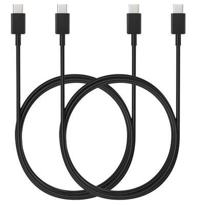 USB-C кабель - Phonillico - 1м - Совместим с Samsung Galaxy TAB S9 - Комплект из 2 шт. - Цвет Черный