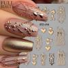 French Nail Stickers Cameo Nail Art Decals Colorful Sliders Manicure Decor