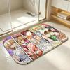 Food Wars! Shokugeki no SomaS Floor Mat Bedroom Carpet, Bathroom Foot Mat, Doormat, Non-Slip Absorbent Multi-Use