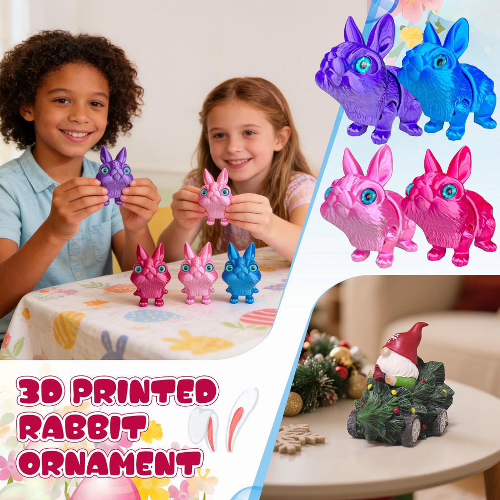 3D-печатные украшения, 3D-печатные животные-антистресс игрушки, Пасхальные подарки, Настольные украшения