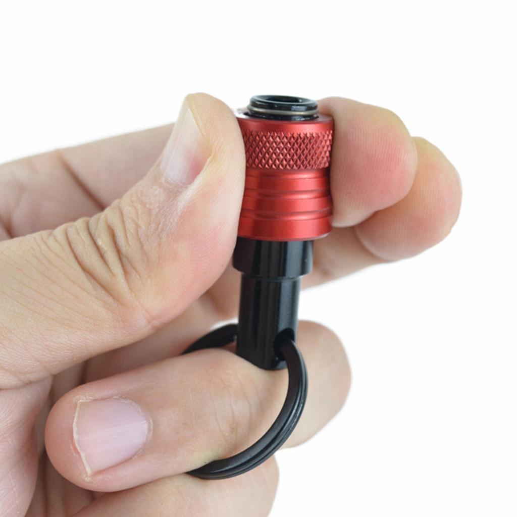 6Pcs Bit Holder Key Chain 1/4inch Portable Drill Holder Carabiner Hook Hex Shank Bit Holsters Quick Changing Bit Holder