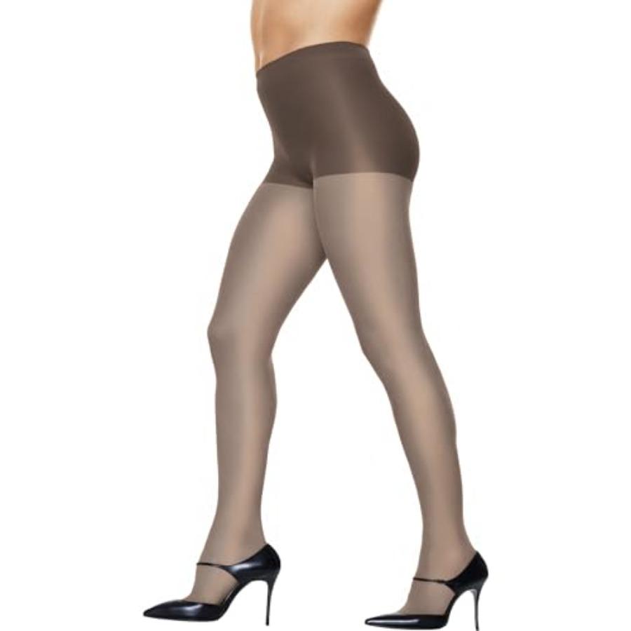 Hanes Silk Reflections Женские колготки большого размера, шелковистые, прозрачные, с корректирующим верхом, усиленный носок, отводящие влагу, охлаждающий комфорт, 20 den