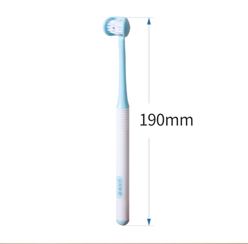 Three Side Soft Toothbrush Baby Oral Health Care with Antiskid Handle Kids 360° Clean Tooth Teeth Clean Brush Dental Care 3-12Y