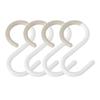 ChasCoCo S-shaped Hooks, Fall-proof and Rust-proof, Set of 4, 6cm, Flexible Material, Anti-slip, S-shaped Hooks, S-hook ...