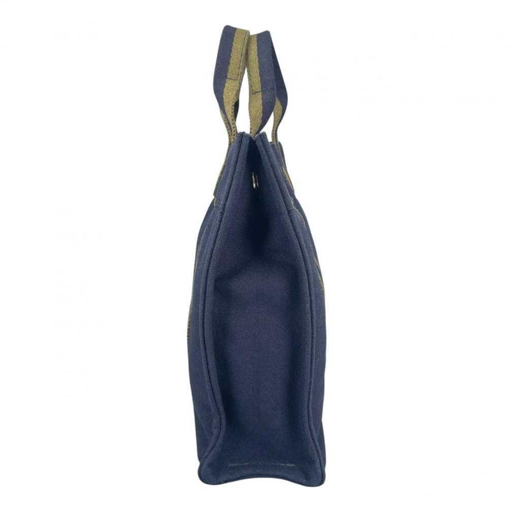 HERMES Tote Bag fool toePM Handbag canvas Navy Women Used