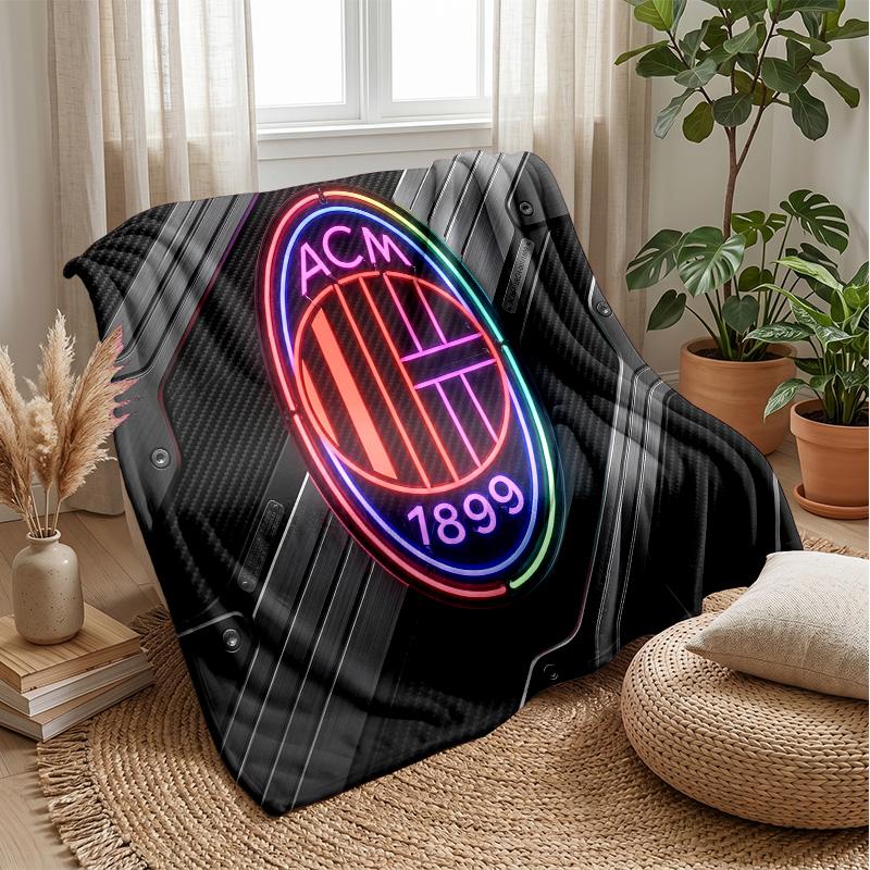 AC Milan Theme blanket Soft Flannel Blanket Plush Throw Blanket Cozy Sofa Bed Blanket for Home Decor