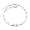 925 Silver Diamond-Studded Butterfly Bracelet Women's Fashion Temperament Flower Adjustable Jewelry
