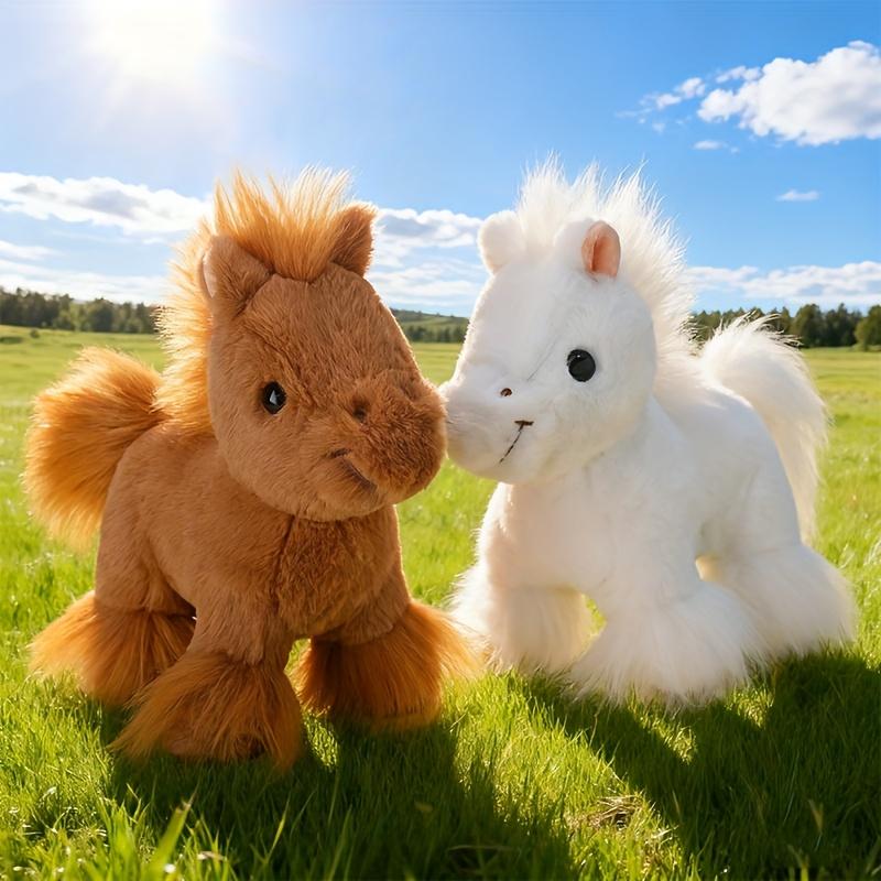 Игрушки Плюшевые Пони Мягкие Милые Плюшевые Животные Пони Плюшевая Кукла Предметы Декора Для Комнаты Подарок Любителю Животных На День Рождения