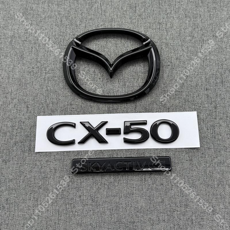 Apply to 2023 2024 2025 Year MAZDA CX-50 Car Black Trunk Sticker 3D ABS AWD Logo SKYACTIVG Rear Trunk Emblem Badge Sticker GH3