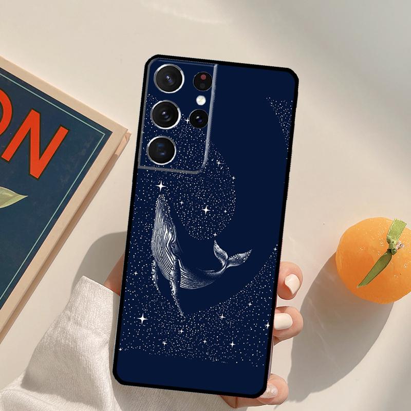 Красивая картина синего кита Чехол для телефона для Samsung Galaxy S23 S26 Ultra S20 S21 S22 S24 S25 S10 Plus S25 FE Задняя крышка