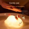 Light Nursing Lights Rabbit Lamp Bedside Led Dimmable 3-level Silicone Night Timed Decorative USB Cute Lights. Rechargeable