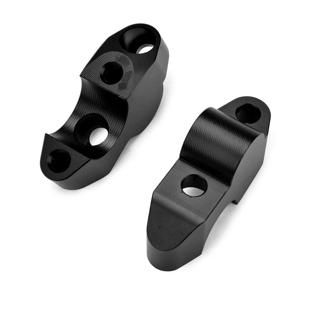 LEDISHUN Handlebar Risers for KTM DUKE 18mm 38mm Up 125/200/250/390 (All Models) - Back, (Uses Handlebars) (Black)