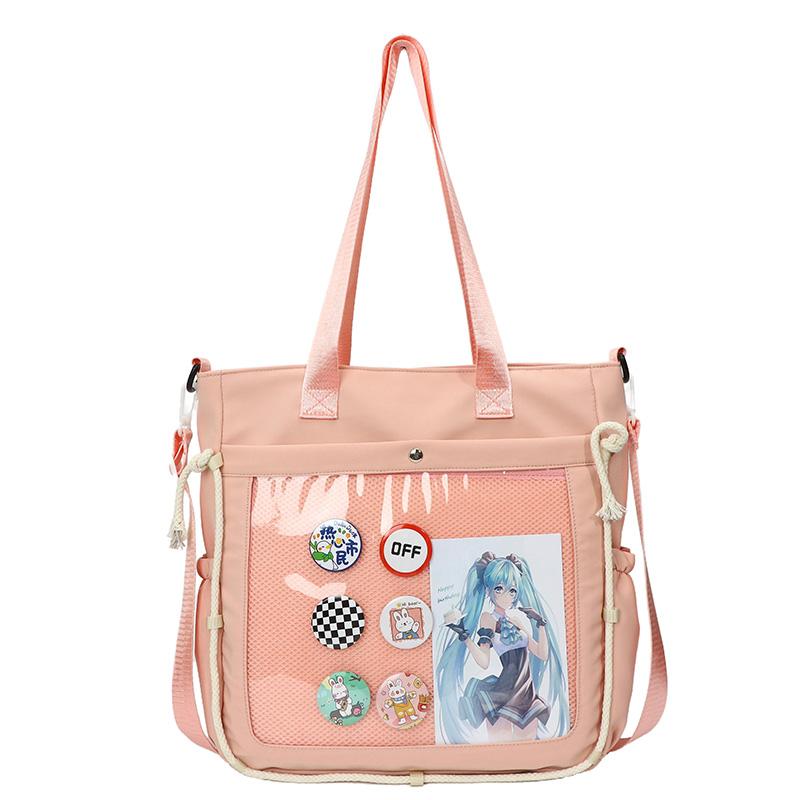 Сумка-тоут большой вместимости, студенческая сумка для занятий, женская сумка через плечо CLE