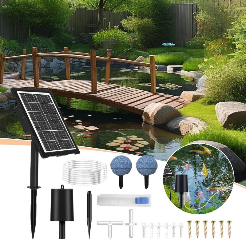 Solar Aerator For Pond Solar Powered Aquarium Oxygenator 3 Working Modes Aquarium Oxygen Aerator With Pipe And Air Bubble Stone