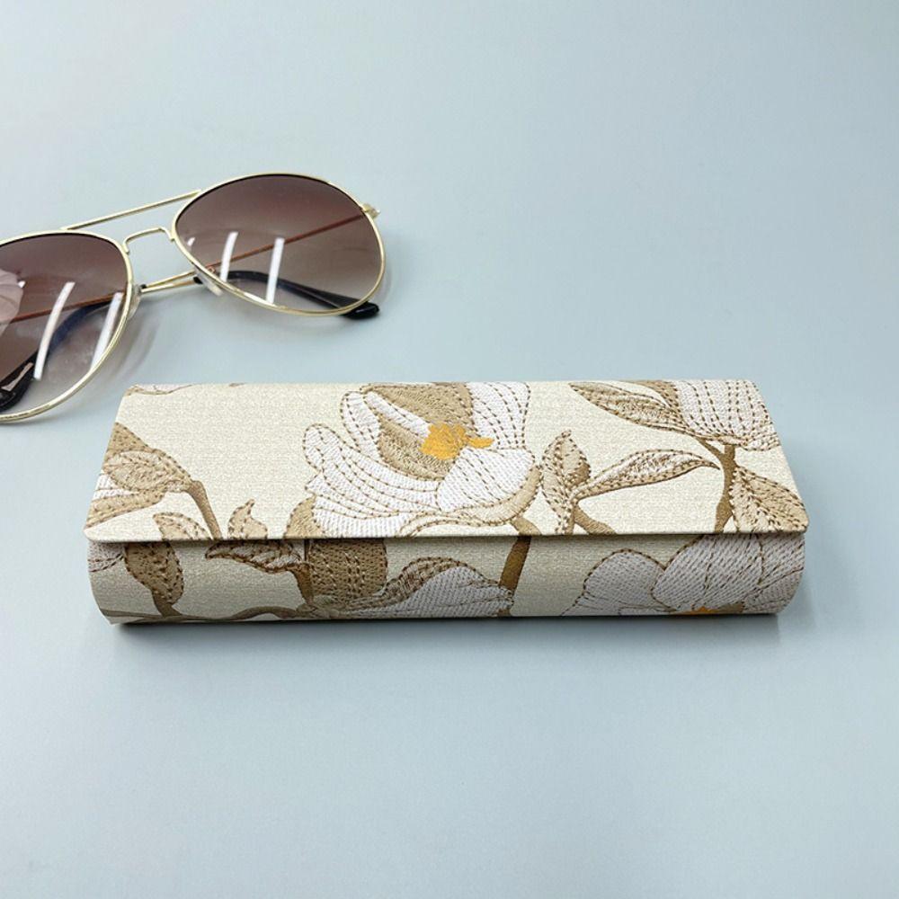 PU Leather Printing Glasses Case Flower Eyeglasses Holder Simple Printed PU Sunglasses Box Daily