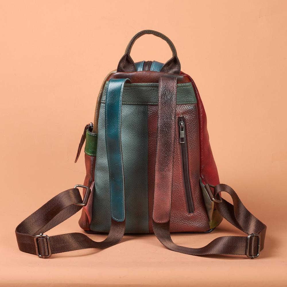 Рюкзак из натуральной кожи для поездок на работу и повседневная женская сумка