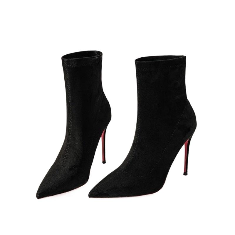 Высококачественная женская обувь, женские ботильоны, модные однотонные современные ботинки без застежек, женские сексуальные туфли с острым носком для женщин