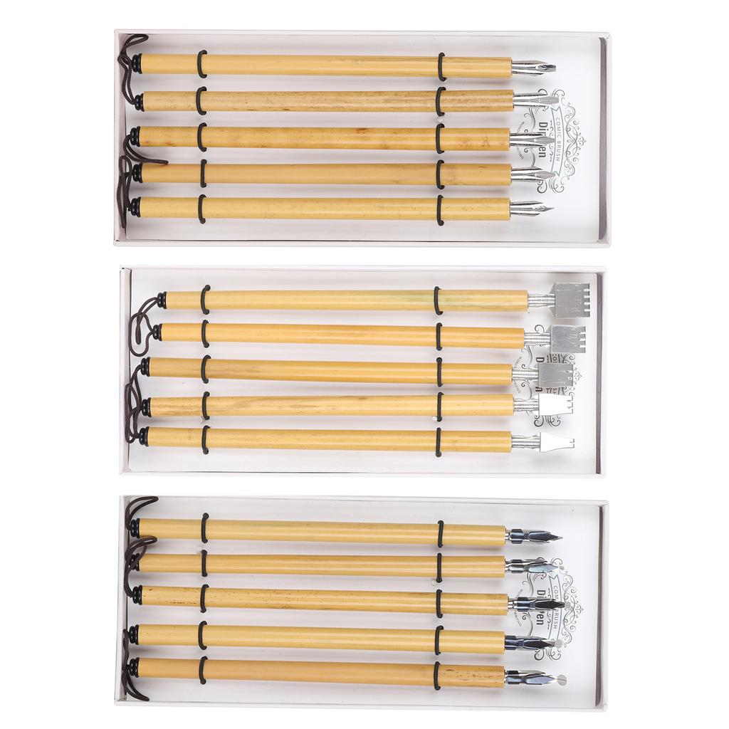 5 шт. ручка для рисования манга каллиграфия в коробке винтажный бамбуковый набор для рисования школьные принадлежности