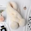 Women Fashion Autumn and Winter Newest Warm Scarf Fur Rabbit Plush Thick Scarf Solid Color Fur Ball Cross Clothes Accessories