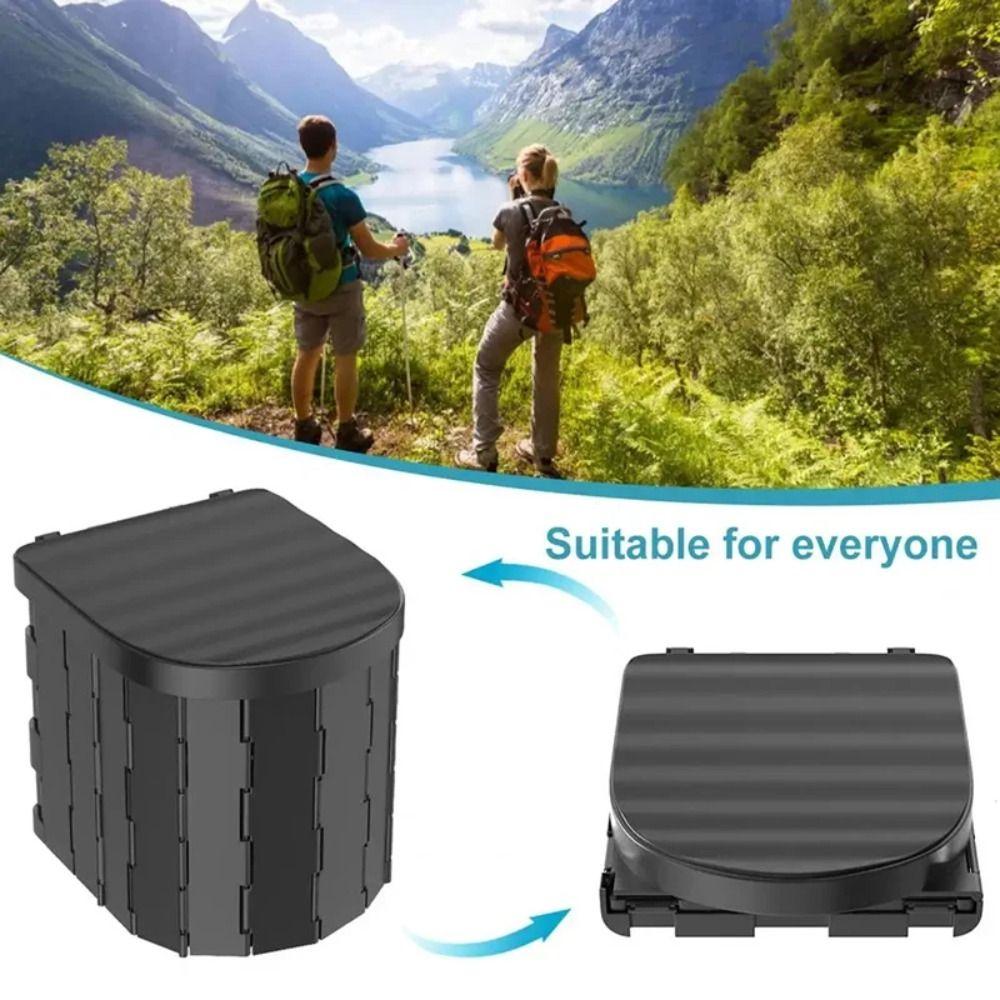 One-piece Design Folding Toilet Use Garbage Bags Camping Toilet Portable Toilet Car Trip