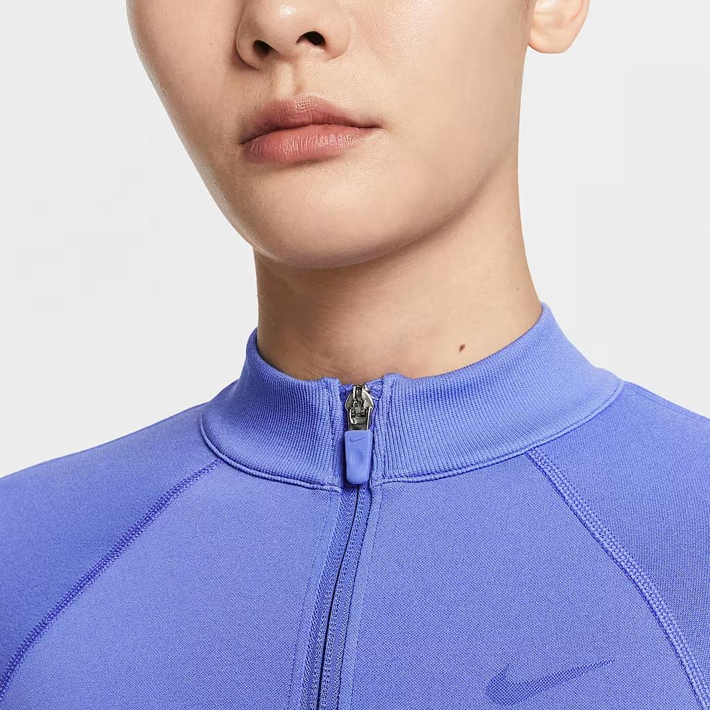 Nike Женский топ для тренировок Pro Solid с длинным рукавом, быстросохнущий, компрессионный IO4467-570