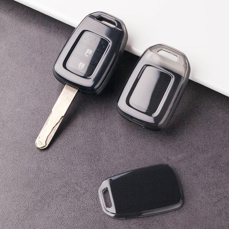 Прозрачный Черный ТПУ Для Honda Accord 2013- Civic Xrv City Crv 2013 2014 Чехол Держатель Аксессуары для Автомобильного Ключа